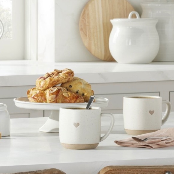 12oz Stoneware Heart Mug Cream/Clay - Hearth & Hand Magnolia - Picture 2 of 11